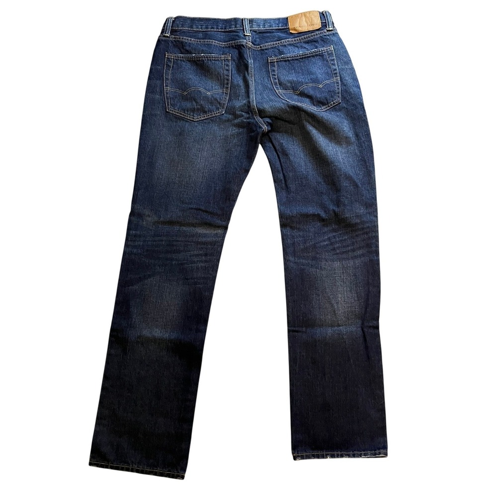 American Eagle Original Straight Jeans Mens 33x34 Dark Wash Cotton Preppy